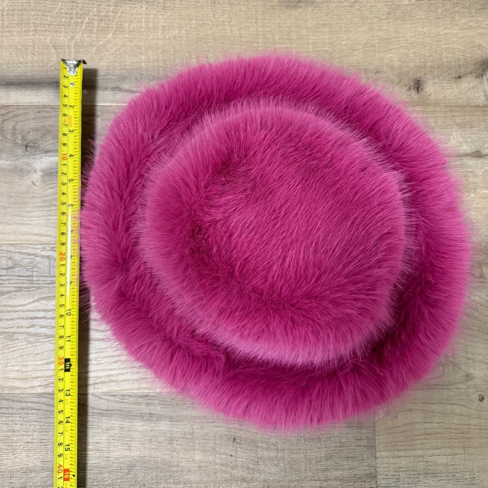 Fuzzy Pink Women's Hat - Picture 5 of 5